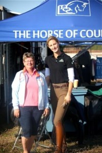 : Beth Haist (left) of The Horse of Course with rider Caroline Roffman during the 2012 Trainer’s Conference. (Photo courtesy of JRPR)
