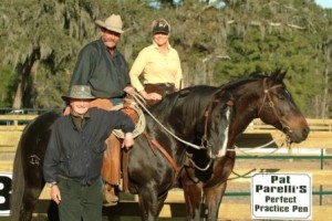 Classical dressage master Walter Zettl with natural horsemanship experts Linda and Pat Parelli.  (Photo courtesy of Premier Equestrian)