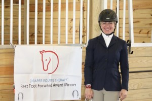 Draper Therapies® Presents the Best Foot Forward Award to Melissa Matos and Laura Karet During Winter Equestrian Festival