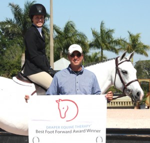 Draper Therapies® Presents the Best Foot Forward Award to Melissa Matos and Laura Karet During Winter Equestrian Festival