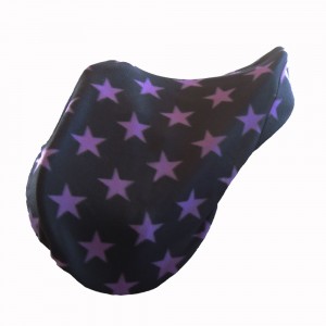 - Protect your saddle with a ZIKY saddle cover with a fun pattern of purple star.  Made from a mildew resisting, non-pill fleece, and moisture wicking.  Keep the dust of your saddle.  The cover is machine-washable and tailored to fit most English saddle sizes - even those with long flaps. ZIKY offers a line of matching riding gear bags like helmet bag, bridle bag, boot bag, etc.  Travel in style with made-to-last ZIKY accessories.