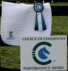 Choice of Champions Sponsors Performance Award at 2014 Adequan Global Dressage Festival  Wellington, FL (January 9, 2014) - Exceptional performances are the hallmark of champions, and with this in mind, Allyn Maix and Choice of Champions, International are proudly sponsoring the Choice of Champions Performance Award.  The award will recognize exemplary performances by a riders and horses at the 2014 Adequan Global Dressage Festival CDI series from January 8 - March 30 in Wellington, Florida.  Each chosen champion will receive a Choice of Champions ribbon, a selection of product and an embroidered saddle pad commemorating their exceptional performance. 