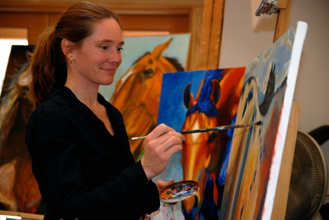 OREGON ARTIST INVITED TO EXHIBIT AT WORLD EQUESTRIAN GAMES – NORMANDY FRANCE Bend, OR – Central Oregon artist and horsewoman, Kimry Jelen, has been invited to exhibit her work at the Alltech FEI (Fédération Equestre Internationale) World Equestrian Games (WEG) in Normandy, France, August 23 through September 7, 2014. Jelen, a native Oregonian who resides in Sisters, was asked to join an elite group of seven artists to share exhibit space in the La Galerie du Cheval (“The Gallery of Horse”) at the WEG Exhibition Centre Games Village. Kimry is the only American artist invited to exhibit. More than 500,000 spectators are expected during the prestigious 16-day event.
