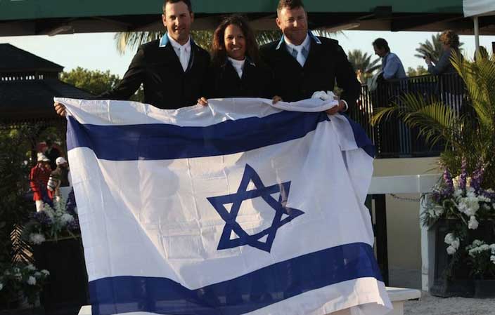 Israeli Equestrian Team Wins a Place on the Map of the Equestrian World Wellington, FL (March 6, 2014) â€“ â€œWe are incredibly proud and honored to be the first to raise the flag,â€ said the Israeli Equestrian Teamâ€™s chef dâ€™equipe and the executive director of T.E.A.M. Israel, Kate Levy before the Furusiyya FEI Nations Cup, which took place on Friday February 27, 2014 in the PBIECâ€™s International Arena in Wellington, Florida. Danielle Goldstein, Elad Yaniv, and Joshua Tabor made up the first show jumping team in history to represent Israel in the Nations Cup. The team knew that they were going in to the competition as underdogs, but that didnâ€™t stop them from giving their all to fulfill their dream of putting Israel on the map of the equestrian world.Â