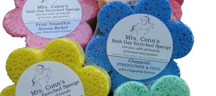 Mrs. Conn’s Bath Day Enriched Sponges The Unique New Grooming Product Perfected for Riders and Their Horses