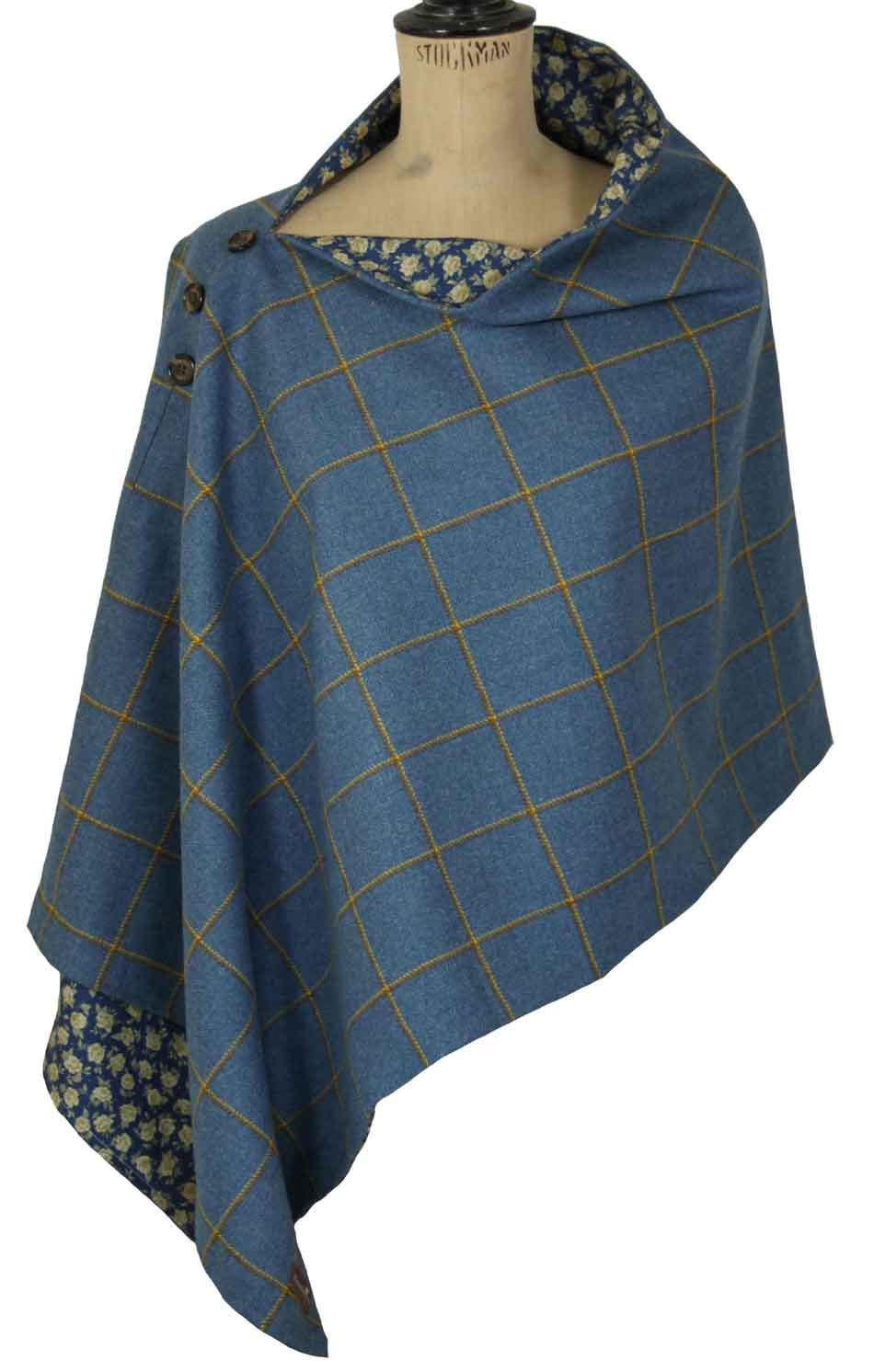 This gorgeous tweed Timothy Foxx Poncho in Foxglove Blue tweed is brand new to the Timothy Foxx Collection.