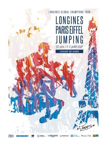 The Longines Paris Eiffel Jumping reveals its poster, designed by a New York artist of worldwide renown. JonOne thereby follows Robert Combas, Paola Pivi, Ida Tursicand Wilfried Mille. His work in shimmering colors, halfway between a graffiti and abstract expressionism, will be displayed in Paris as soon as June and throughout the event.  elite equestrian lifestyle magazine #eliteequestrian