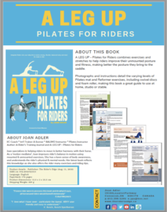 A LEG UP - Pilates for Riders.  Why Joan Adler's book is so important for today: elite equestrian magazine #eliteequestrian