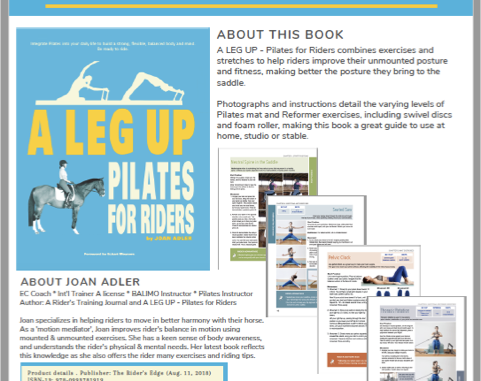 A LEG UP - Pilates for Riders. Why Joan Adler's book is so important for today: elite equestrian magazine #eliteequestrian