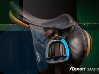 The Safe-on safety stirrup, a French product designed by Flex-on and manufactured by Acaplast #eliteequestrian #equestrian