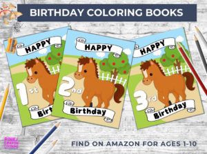 Birthday Coloring Book Series for Horse Crazy Girls Now Available from Ariana Marshall #girls #birthday #eliteequestrian elite equestrian magazine