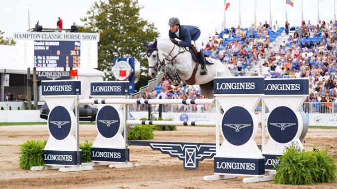 Daniel Bluman Wins the 45th Hampton Classic Horse Show Timed by Swiss Watchmaker Longines #longines #eliteequestrian