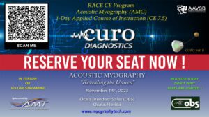RACE CE Program: The AMG CURO Mk II - a REVOLUTIONARY Medical Biofeedback Instrument that’s a Real Game Changer for Modern Veterinary Medicine... Conference Seats are limited!